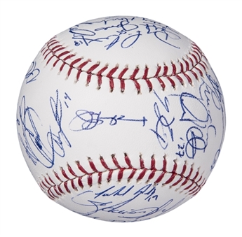 2012 American League Champion Detroit Tigers Team Signed 2012 Official World Series Baseball With 34 Signatures Including Cabrera, Verlander & Leyland (PSA/DNA)